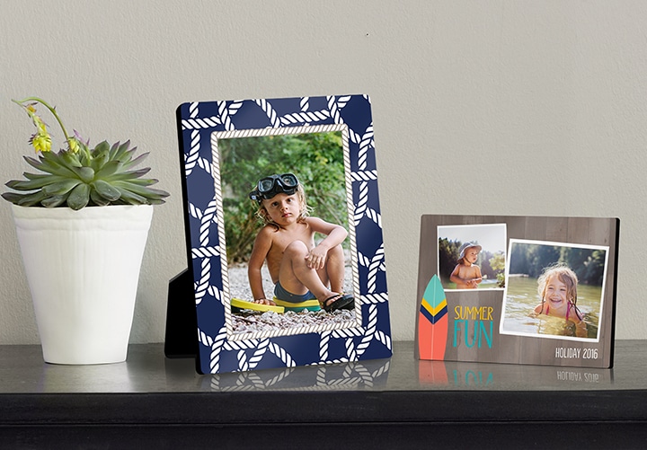 Wood photo panel "Nautical Knots Navy" | "A Shore Thing" - available from £14.99