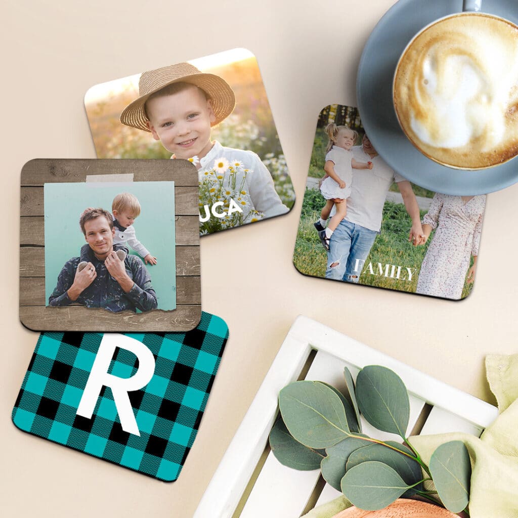 a set of coasters for father's day
