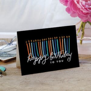 Happy birthday candles card